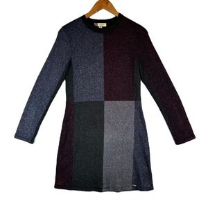 Ted Baker London Women's Dress Metallic Colorblock Long‎ Sleeve Size 3